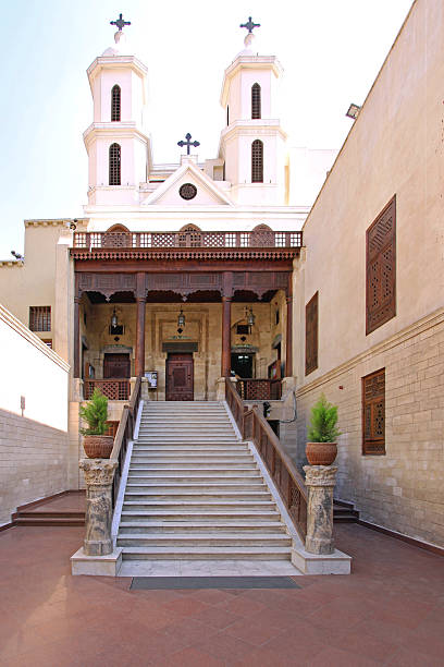 Historic architecture of the Hanging Church in Cairo